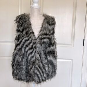 DKNY Faux Fur Vest Medium